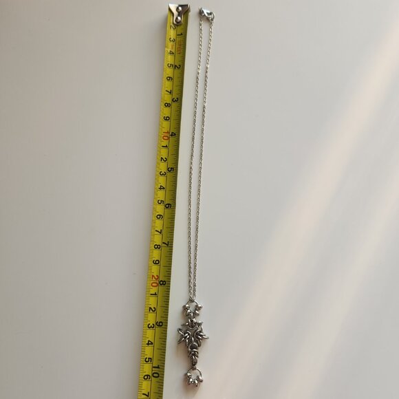 Gothic medieval witch chainmaille necklace with a small silver chain - Picture 6 of 9